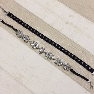 NEW Zara crystal laurel 2 pieces jewel chocker